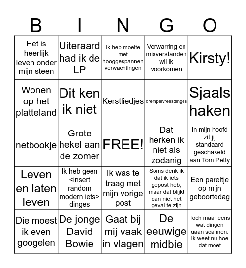 Eska Bingo Card