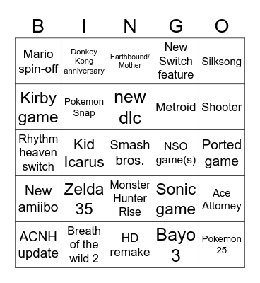 Direct Bingo Card