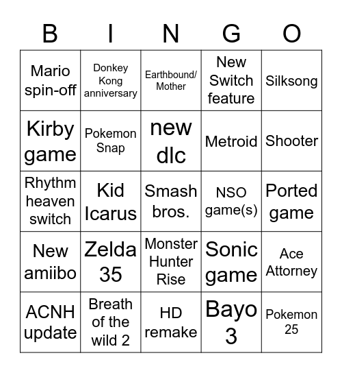 Direct Bingo Card