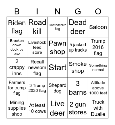 Sonora Bingo Card