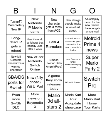 Direct Bingo Card