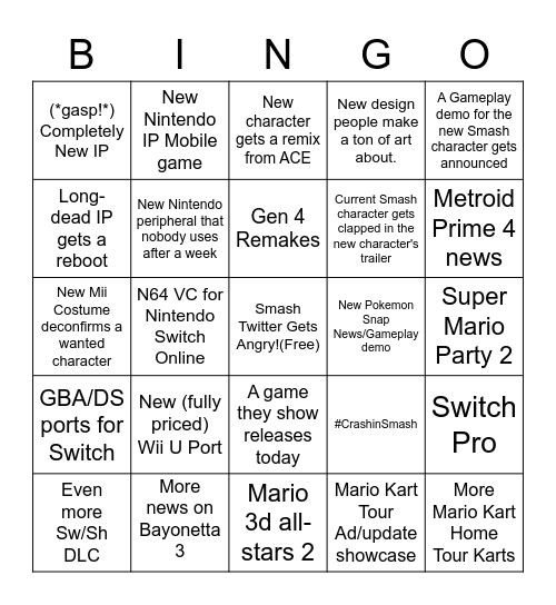 Direct Bingo Card