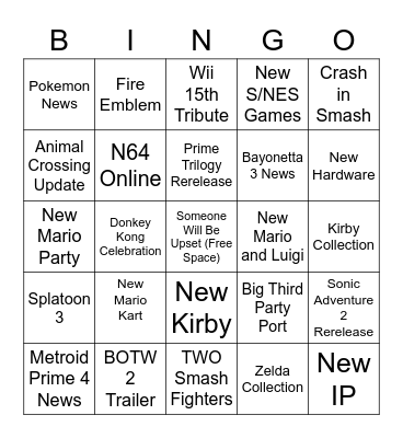 Feb 17 Direct Bingo Card