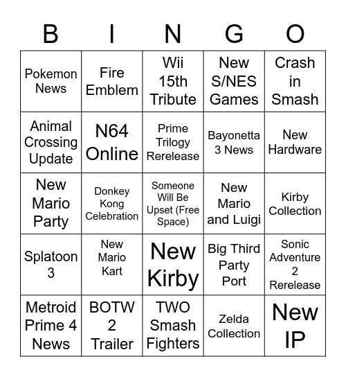 Feb 17 Direct Bingo Card