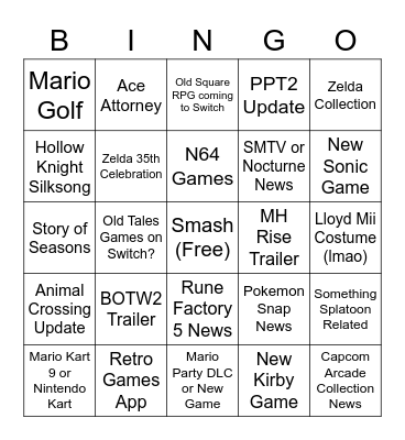 Direct 17/02/2021 Bingo Card