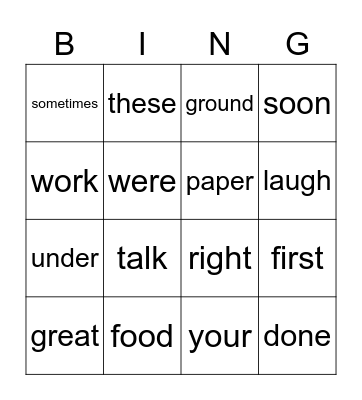Unit 4 Review #2 Bingo Card