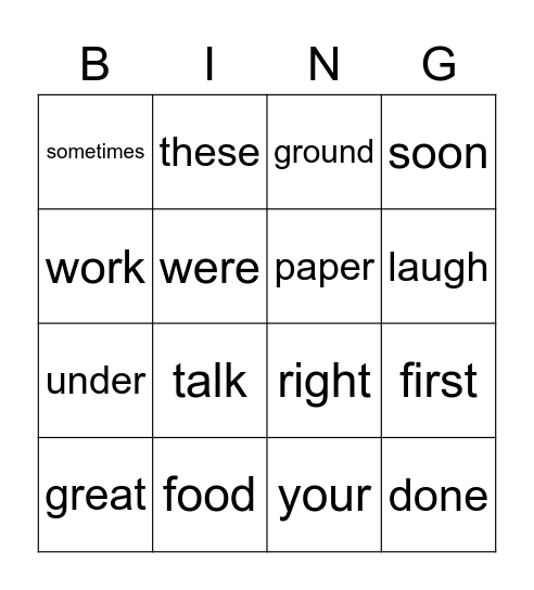 Unit 4 Review #2 Bingo Card