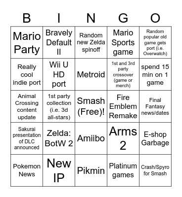 Direct 2/17/21 Bingo Card