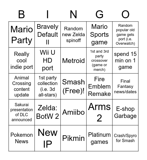 Direct 2/17/21 Bingo Card