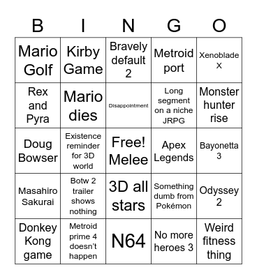 Direct bingo Card