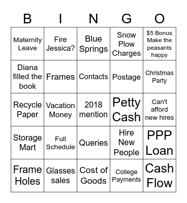2018 Vibes Bingo Card