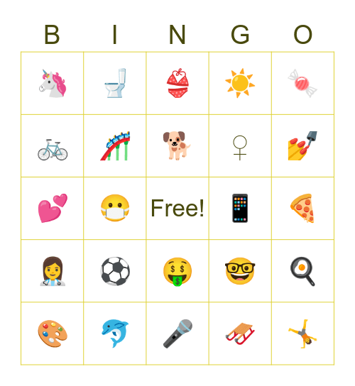 Mara's Bingo Card