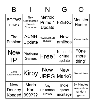 Direct Bingo Card