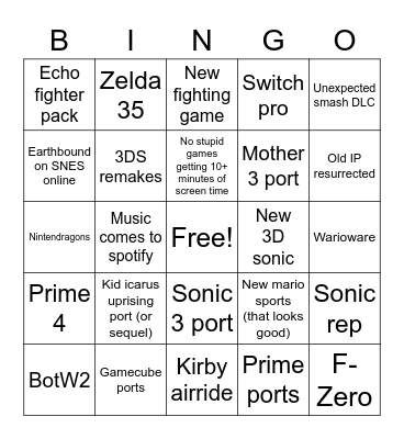 February 2020 Direct Bingo Card