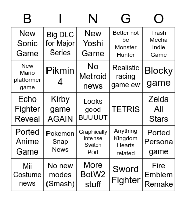 Smash Pog Bingo Card