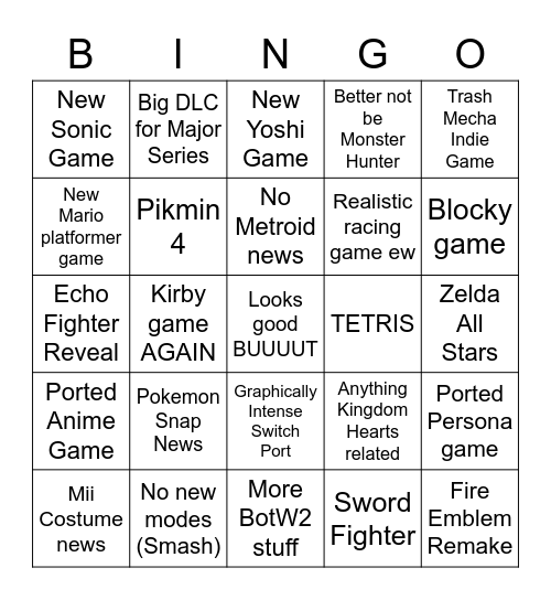 Smash Pog Bingo Card