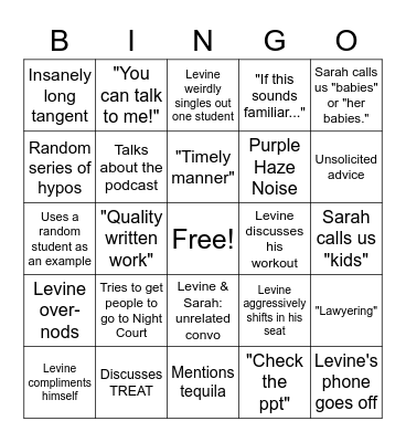 FL 43 Bingo Card