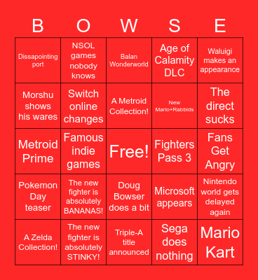 DIRECT Bingo Card