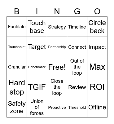 Foundation Bingo Card