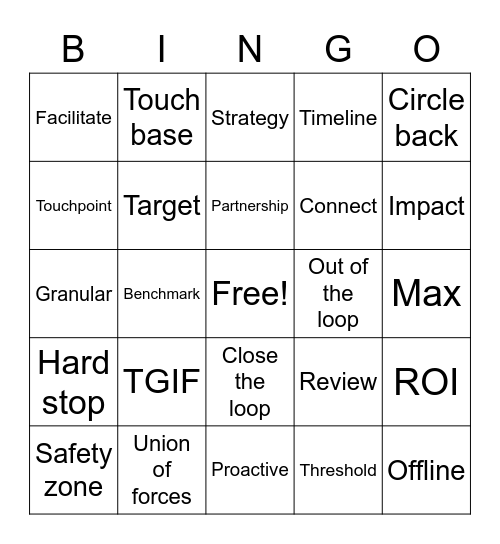 Foundation Bingo Card