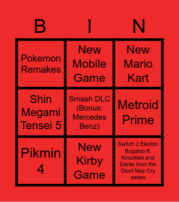 Direct Bingo Card