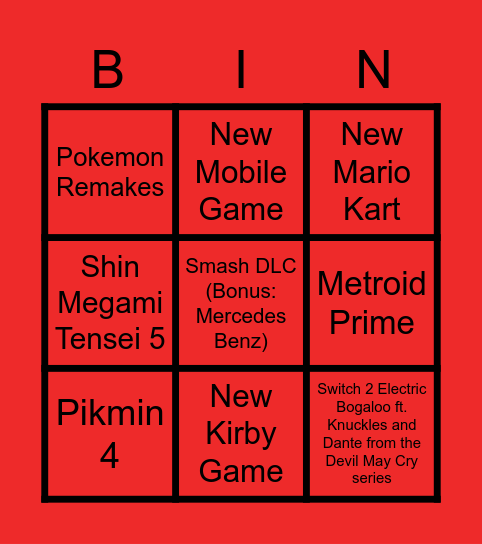 Direct Bingo Card