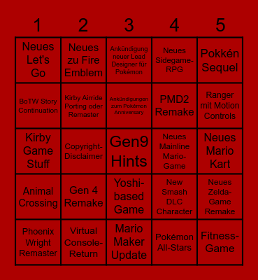 Direct-Bingo Card