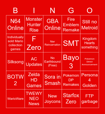 Bee’s Direct Bingo Card