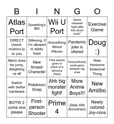 Direct Bingo Card