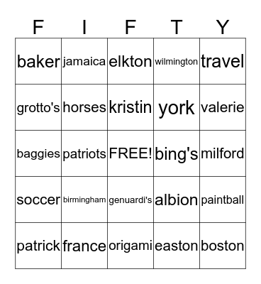 Happy Birthday, Robert! Bingo Card