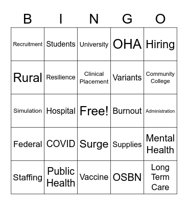 Friday Huddle Bingo Card