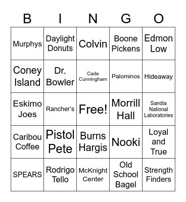 MBA BINGO Card