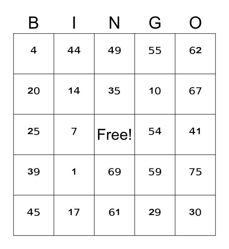 Fun Scie-a Bingo Bonanza Bingo Card