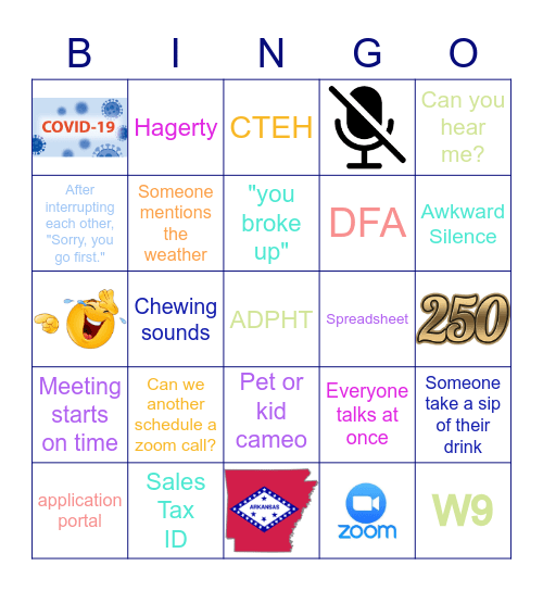 Business Interruption Grant Team Bingo Card
