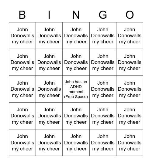 John Bingo Card