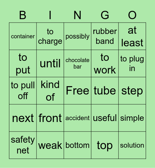 Unit 4 Bingo 2B Bingo Card