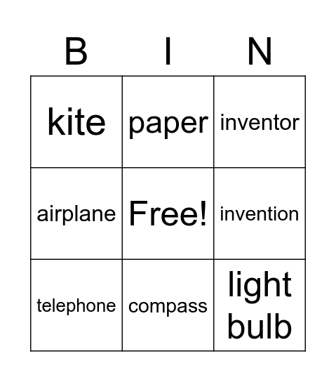 Bingo Card