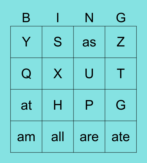 Pre- Primer Sight Words Bingo and Alphabet Bingo Card