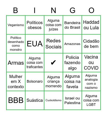 Bingo do Chargista Genial Bingo Card