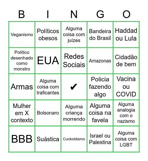 Bingo do Chargista Genial Bingo Card