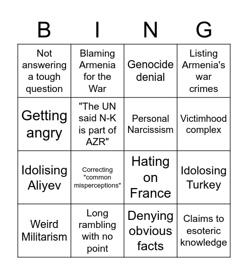 Grey Wolf Bingo Card