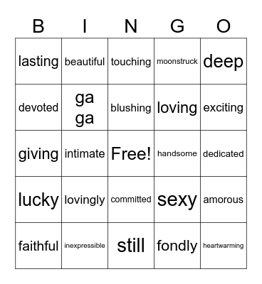 Valentine's Day Bingo Card