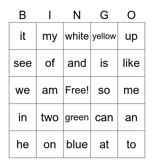 WWW BINGO Card