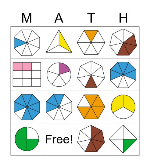 Fraction Bingo Card