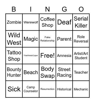 Across the Universe Bingo Card