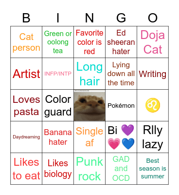 Krystal Bingo Card