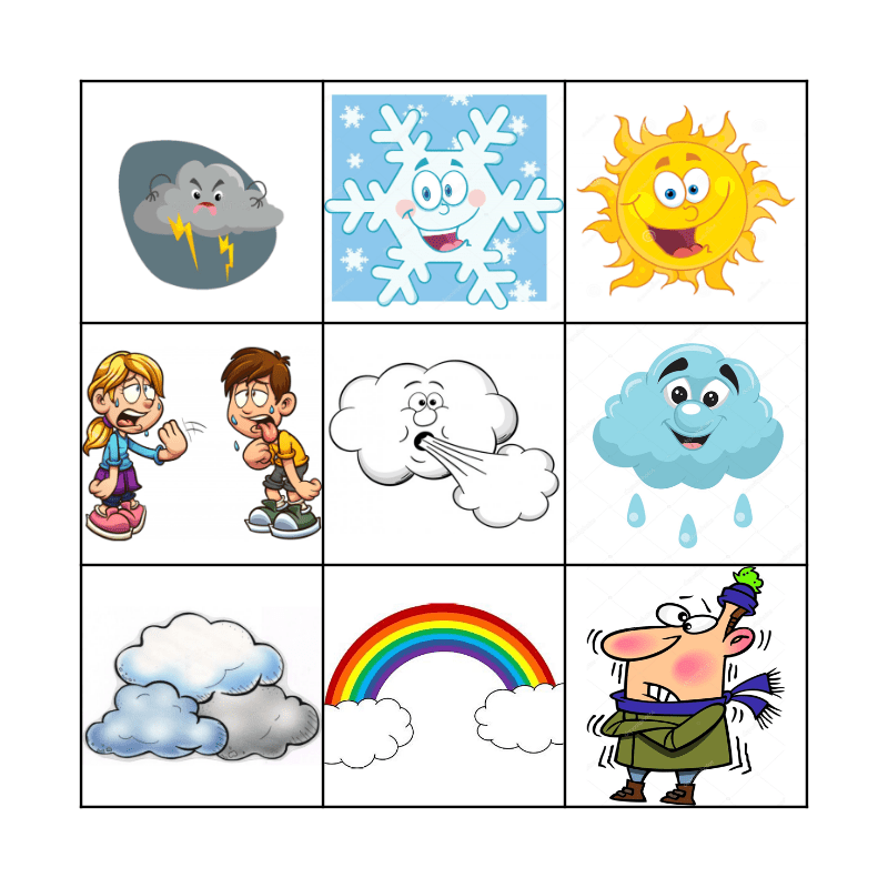 How S The Weather Bingo Card