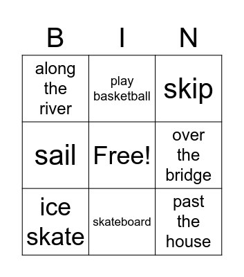 Unit 1- Vocabulary Bingo Card