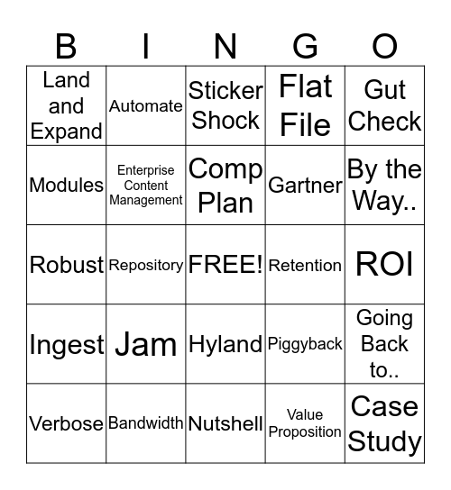 Justin Swigert Bingo Card