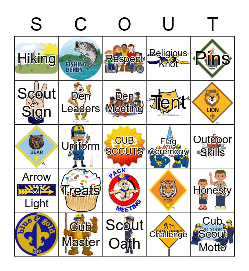 Cub  Scout Bingo Card